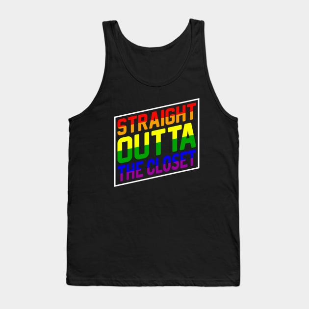 Straight out of the closet - Pride Month Tank Top by Peter the T-Shirt Dude